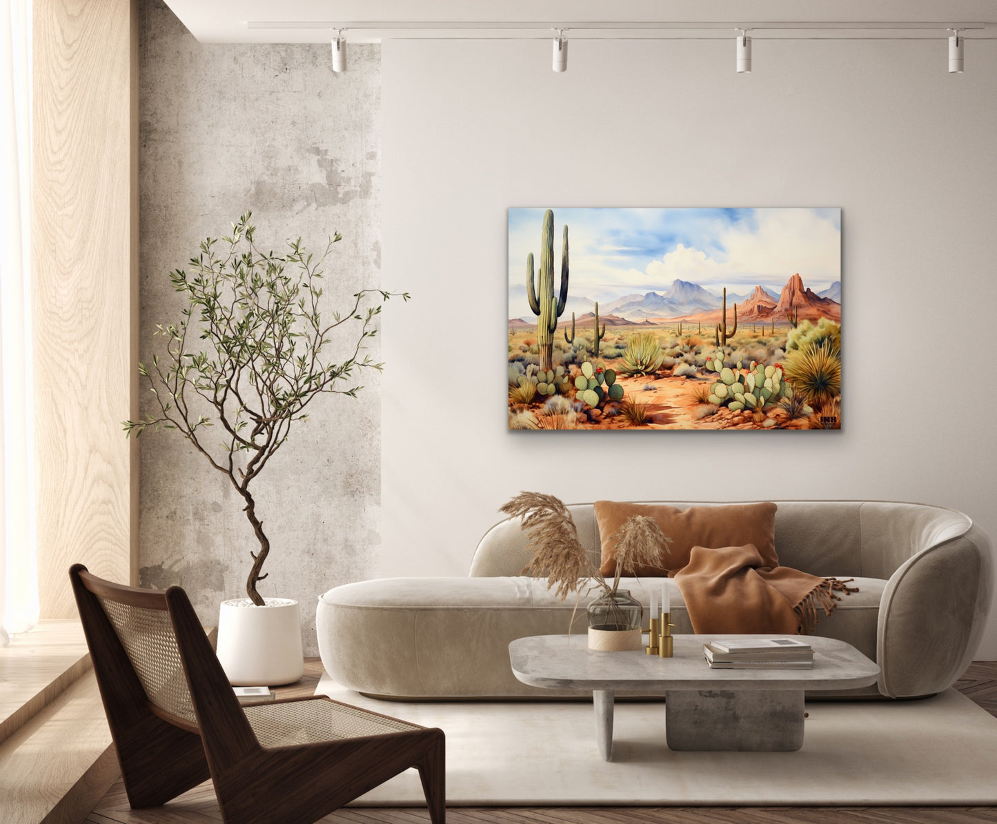 Desert Cactus Landscape Canvas Wall Art
