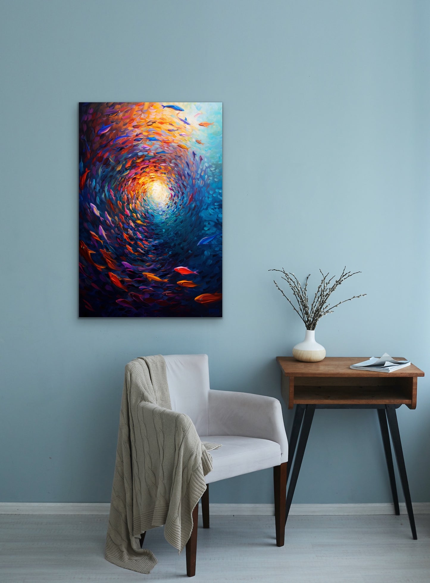 School of Fish Canvas Wall Art