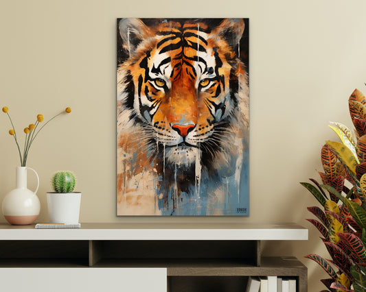 Majestic Tiger Abstract Canvas Wall Art