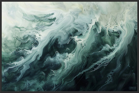 Ocean Wave Abstract Canvas Wall Art