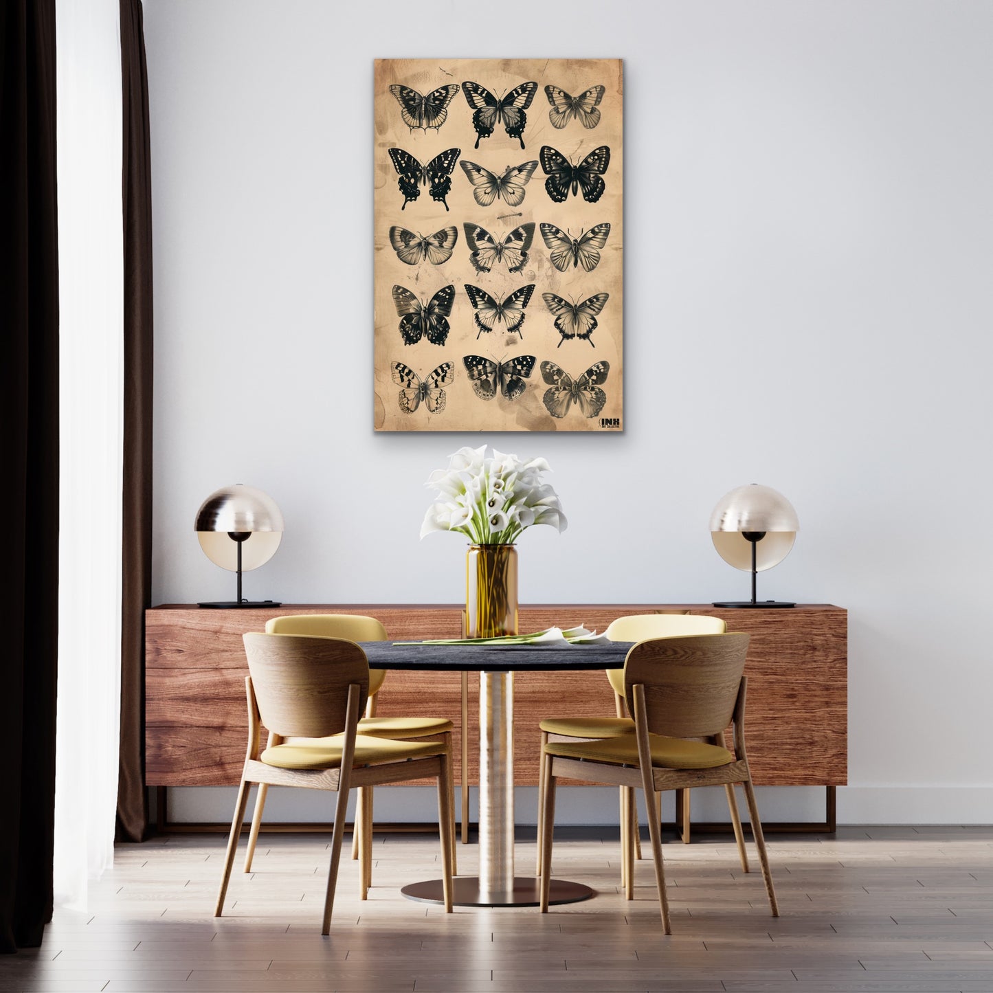 Vintage Butterfly Collection Canvas Wall Art