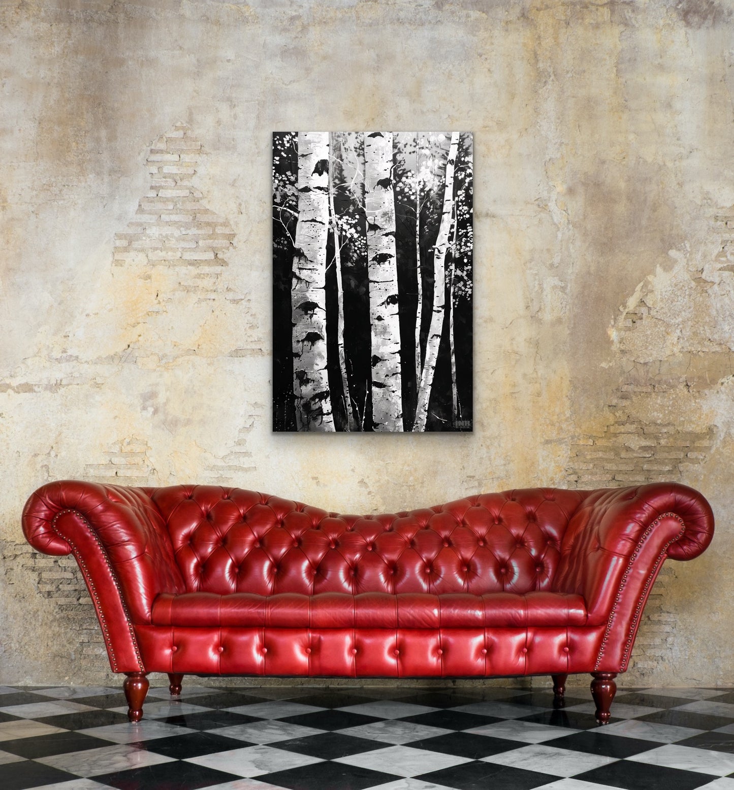 Birchwood Elegance Canvas Wall Art