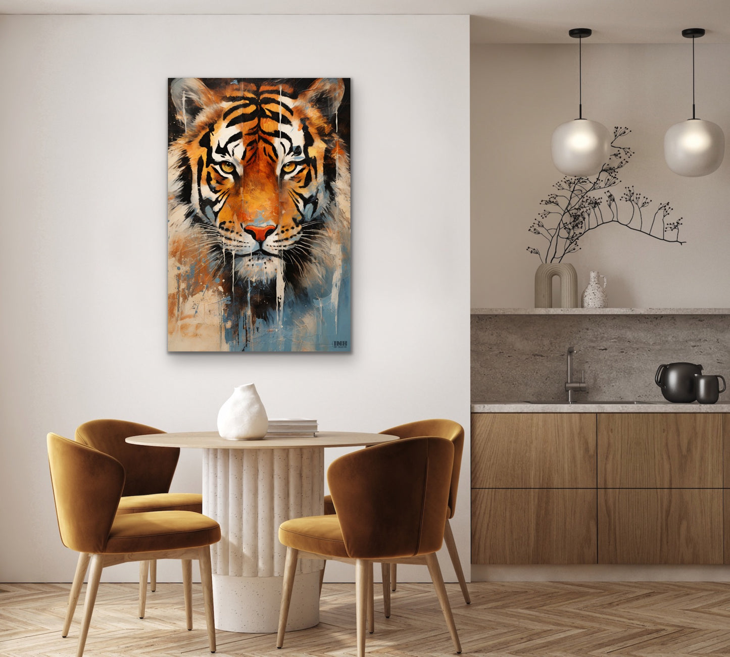 Majestic Tiger Abstract Canvas Wall Art