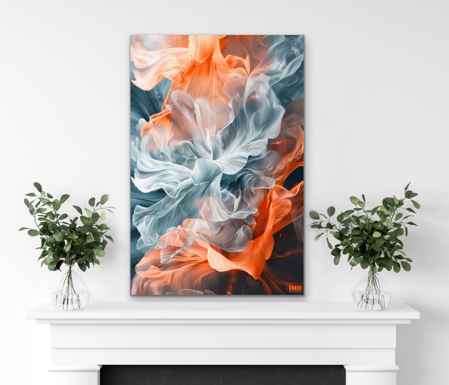 Floral Motion Abstract Canvas Wall Art