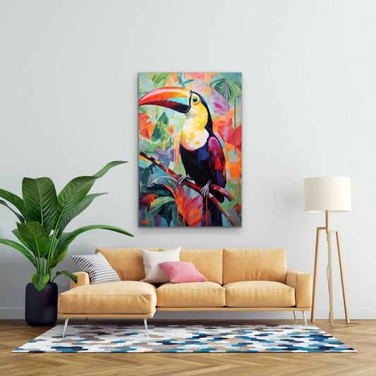 Tropical Toucan Canvas Wall Art