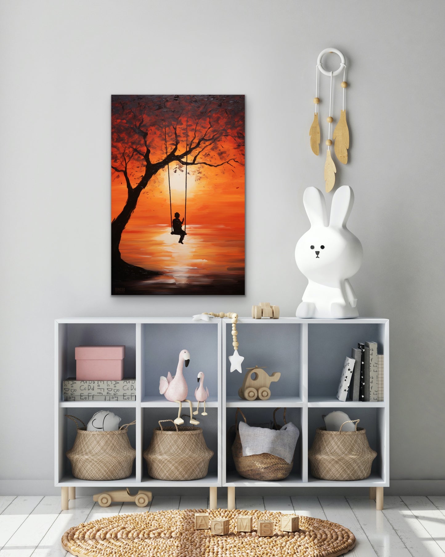 Sunset Swing Canvas Wall Art