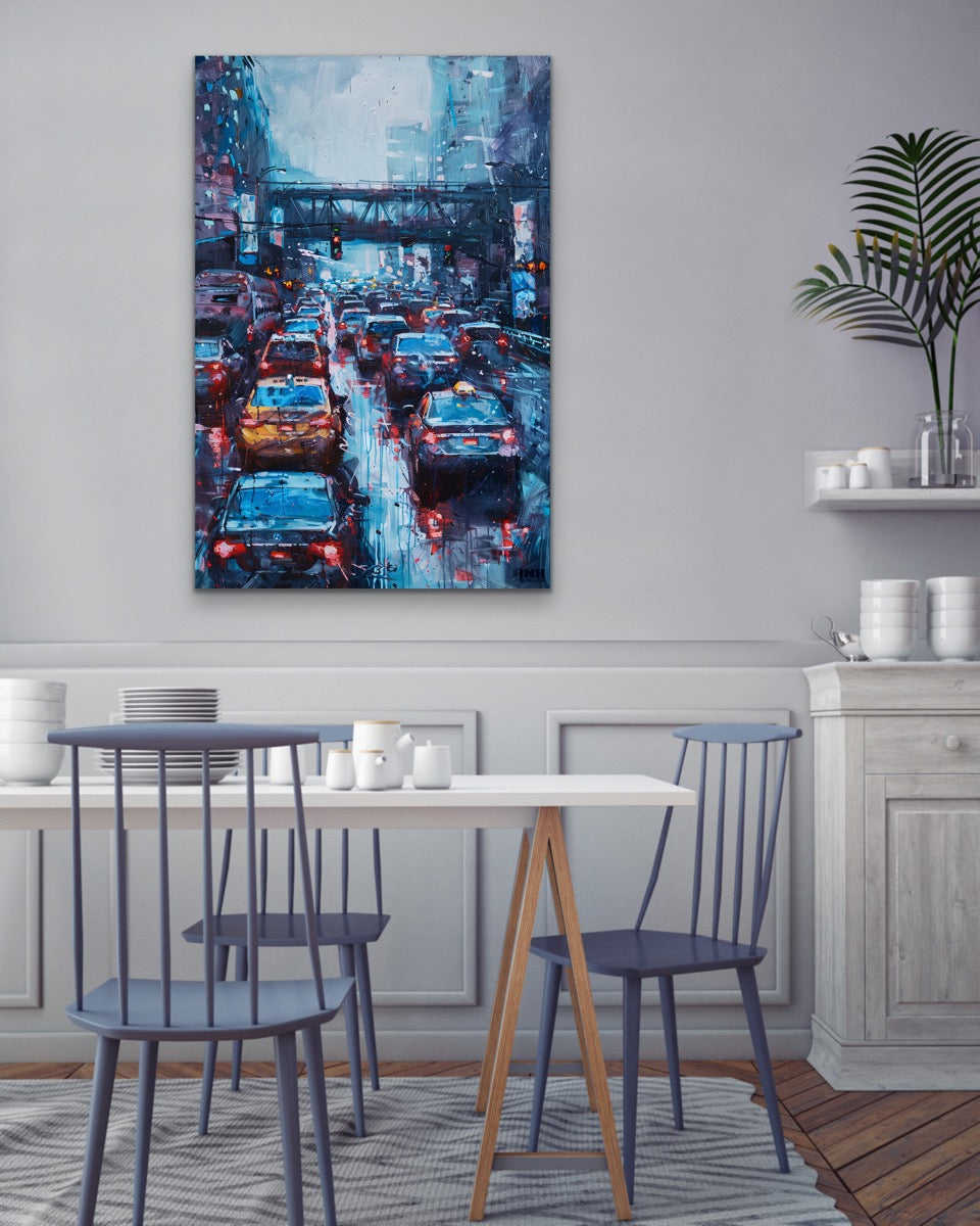 City Rush Canvas Wall Art