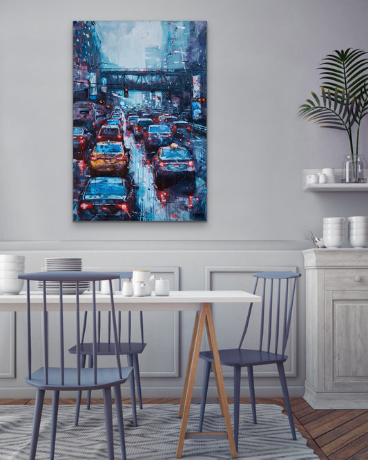 City Rush Canvas Wall Art