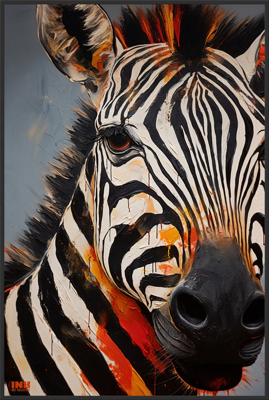Vibrant Zebra Canvas Wall Art