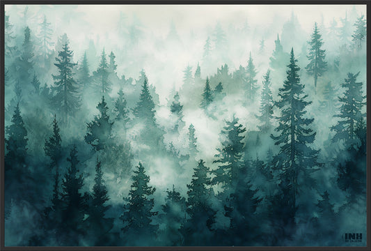 Misty Forest Canvas Wall Art