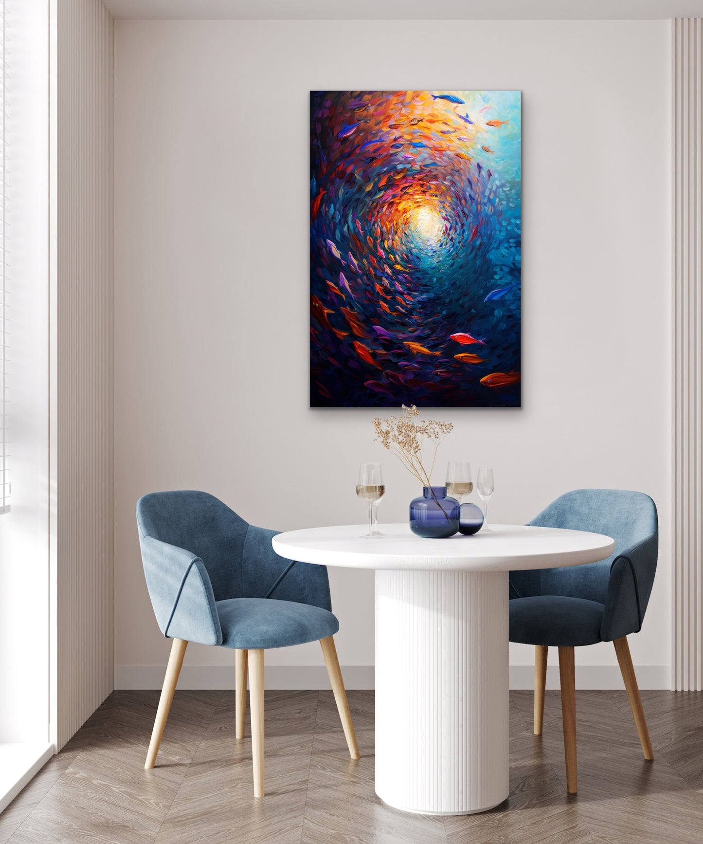 School of Fish Canvas Wall Art