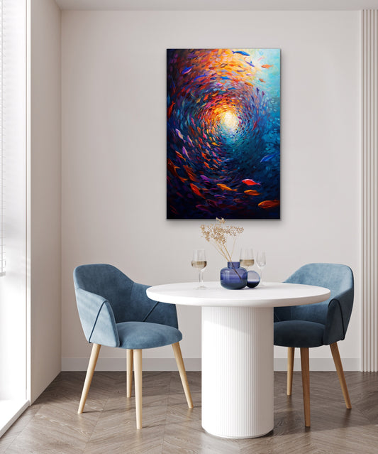 School of Fish Canvas Wall Art