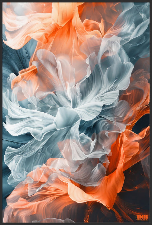 Floral Motion Abstract Canvas Wall Art
