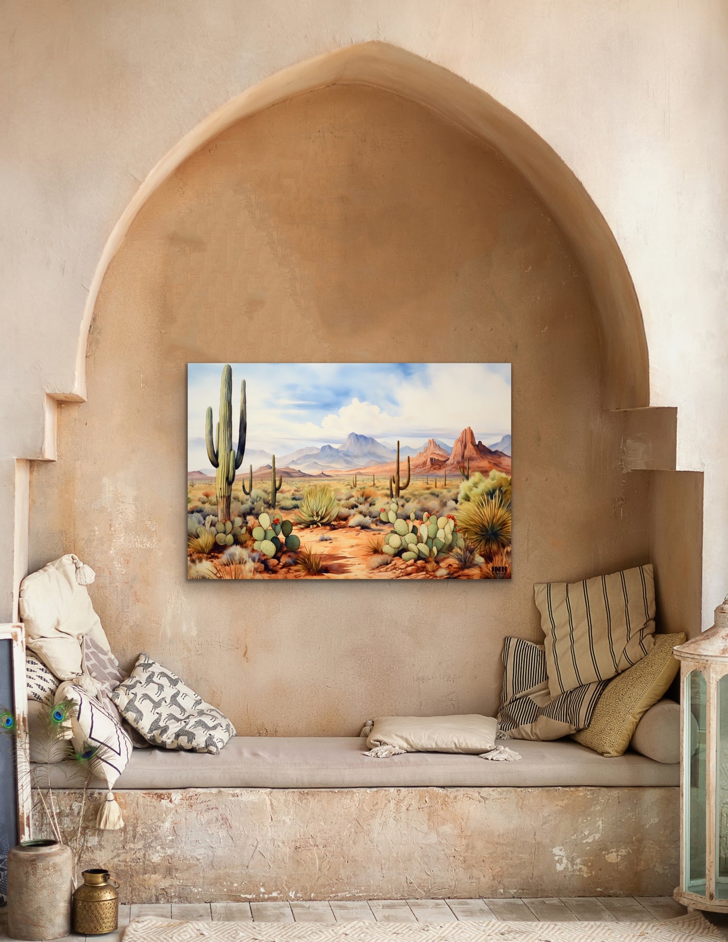Desert Cactus Landscape Canvas Wall Art