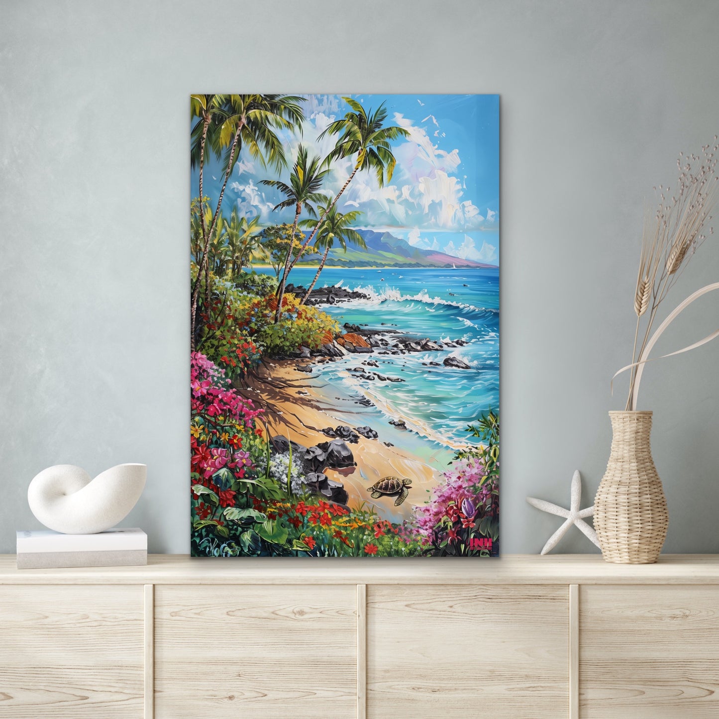 Tropical Beach Paradise Canvas Wall Art