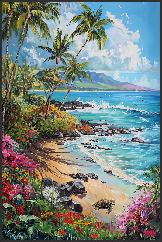 Tropical Beach Paradise Canvas Wall Art