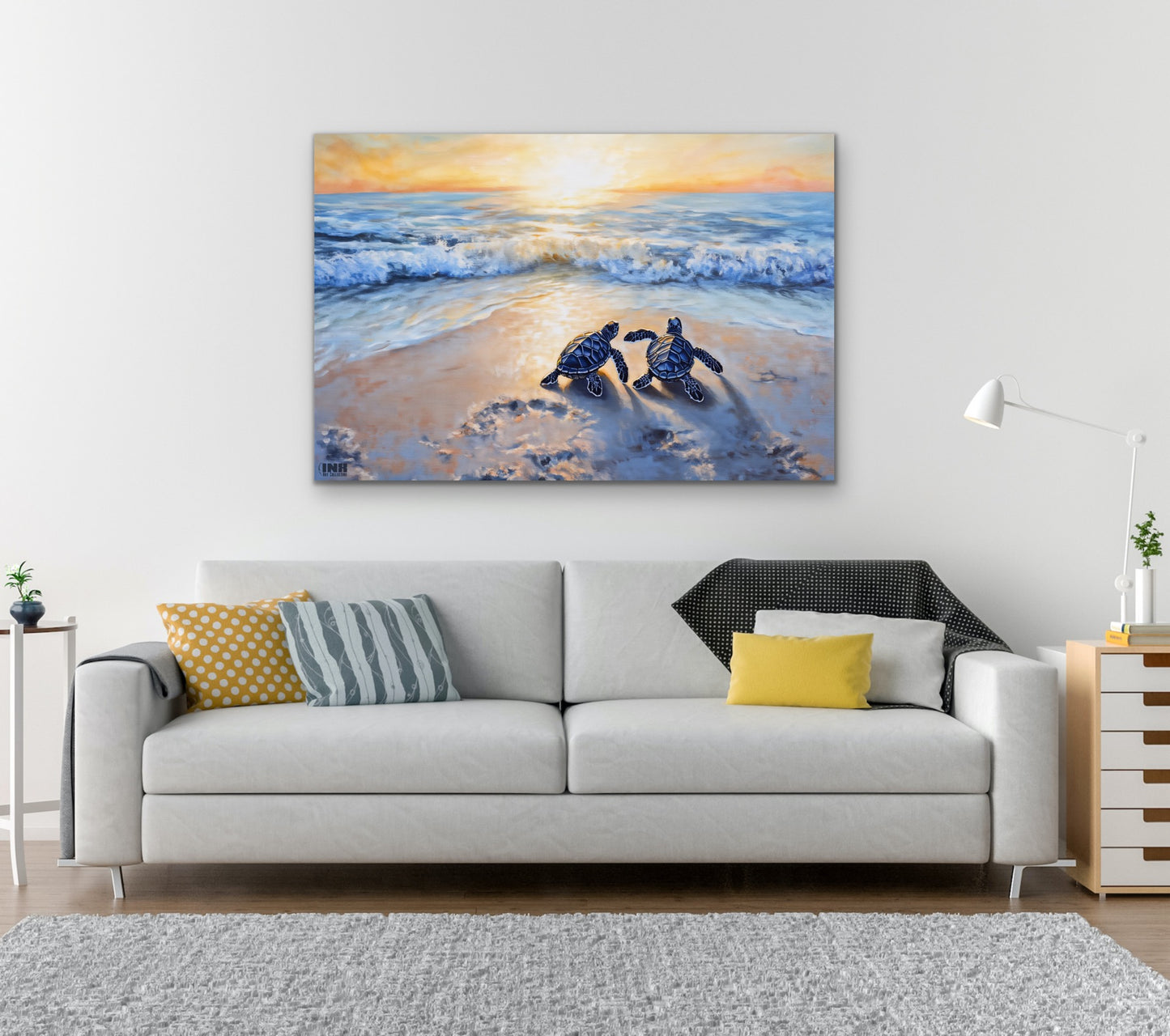 Baby Sea Turtles Canvas Wall Art