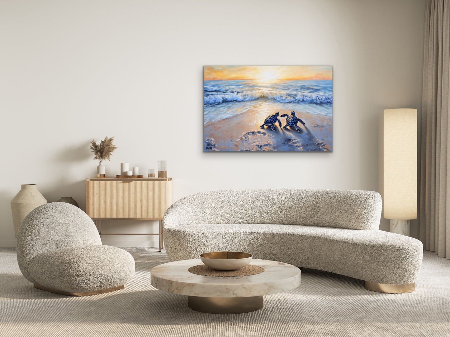 Baby Sea Turtles Canvas Wall Art