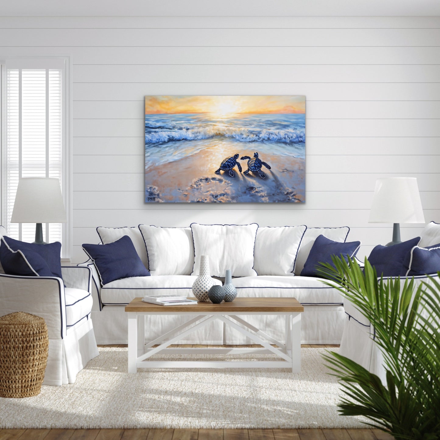 Baby Sea Turtles Canvas Wall Art