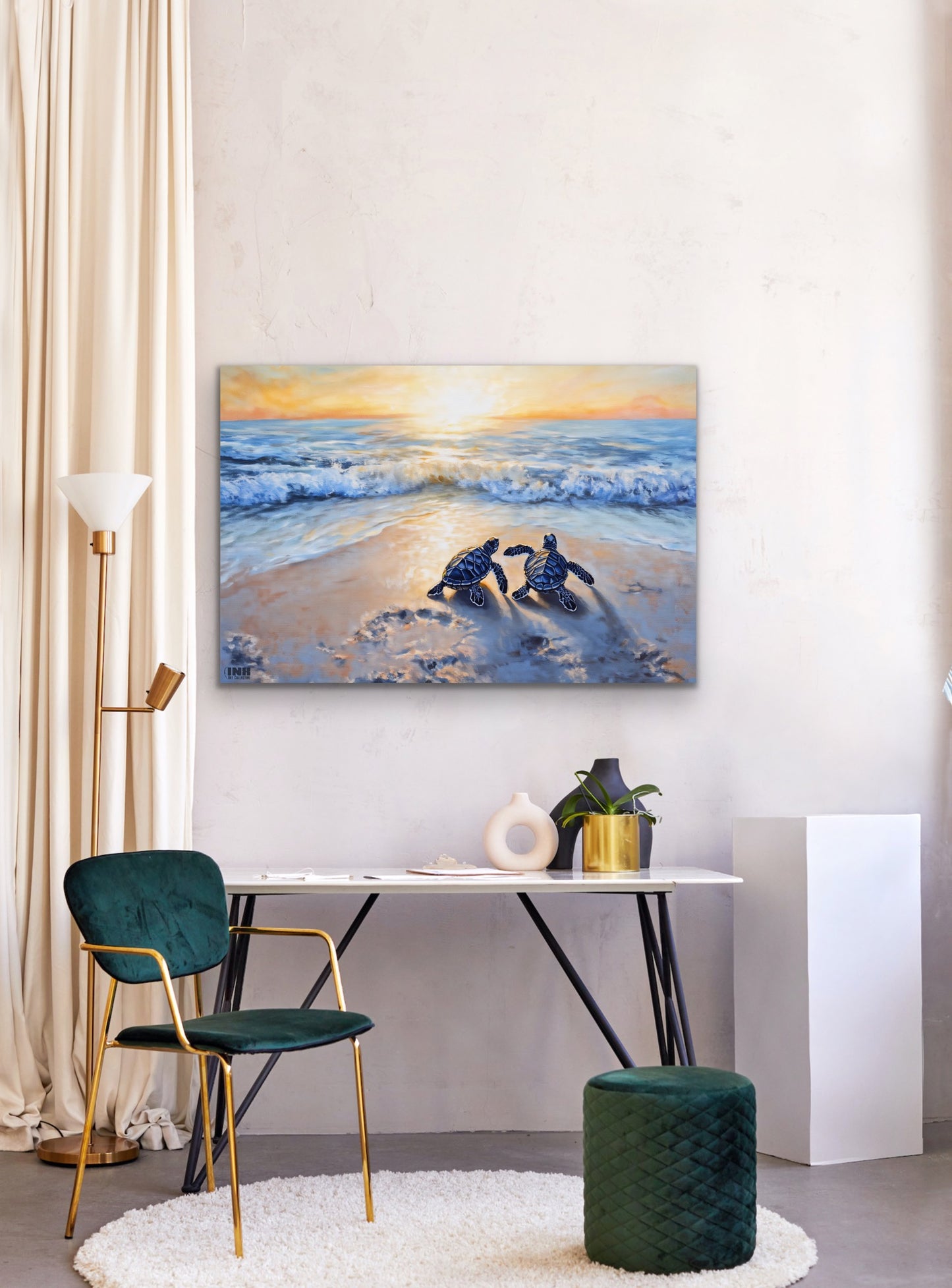 Baby Sea Turtles Canvas Wall Art