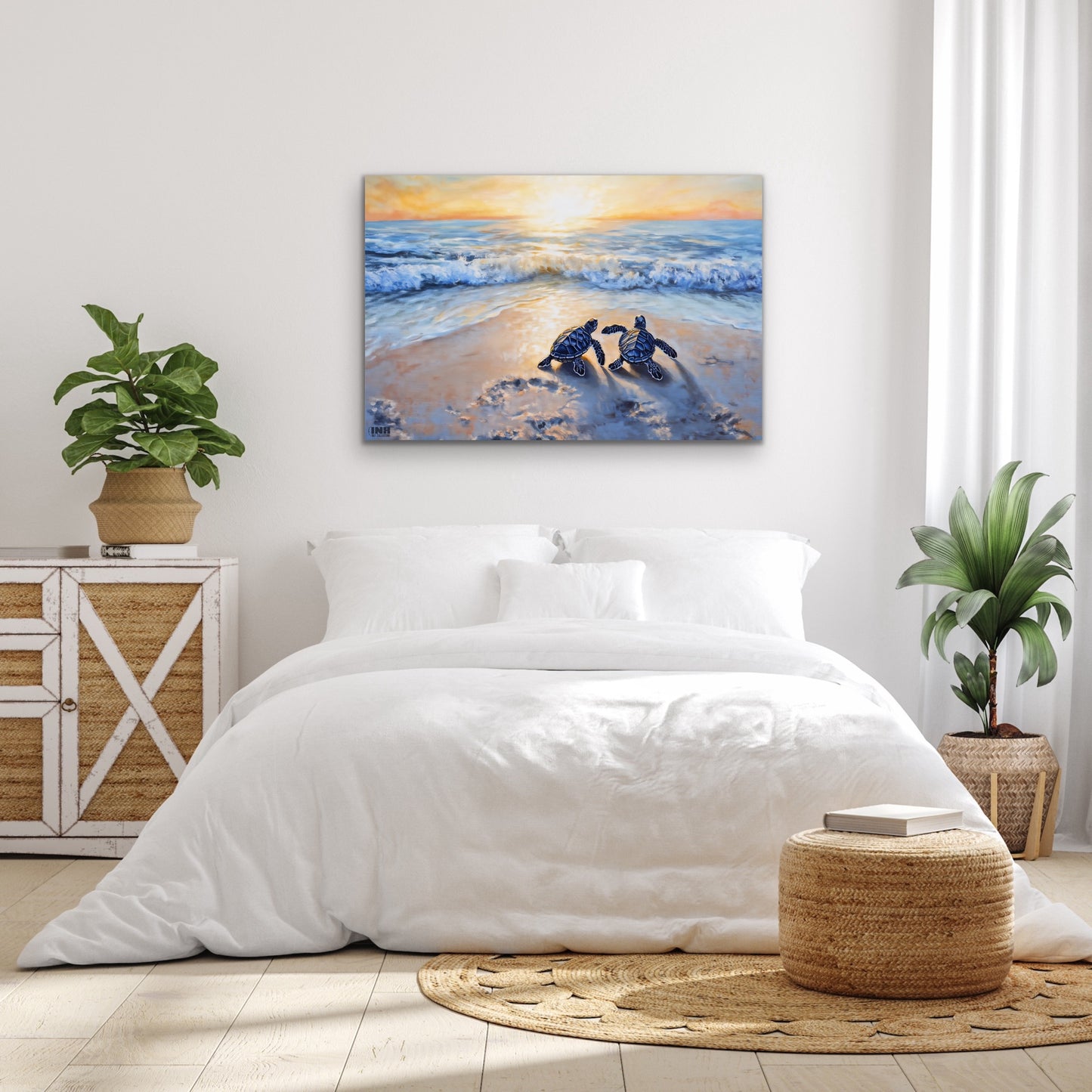 Baby Sea Turtles Canvas Wall Art