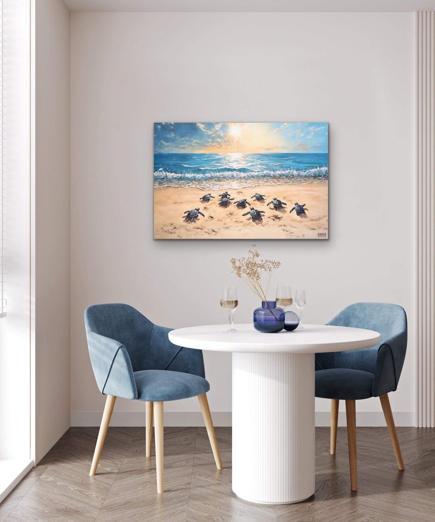 Sea Turtle Journey Canvas Wall Art