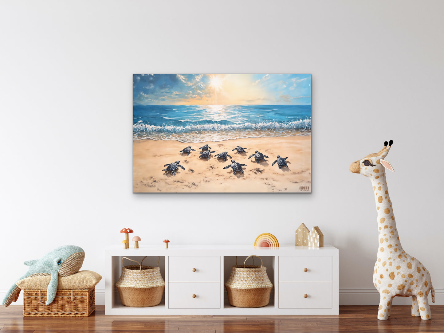 Sea Turtle Journey Canvas Wall Art