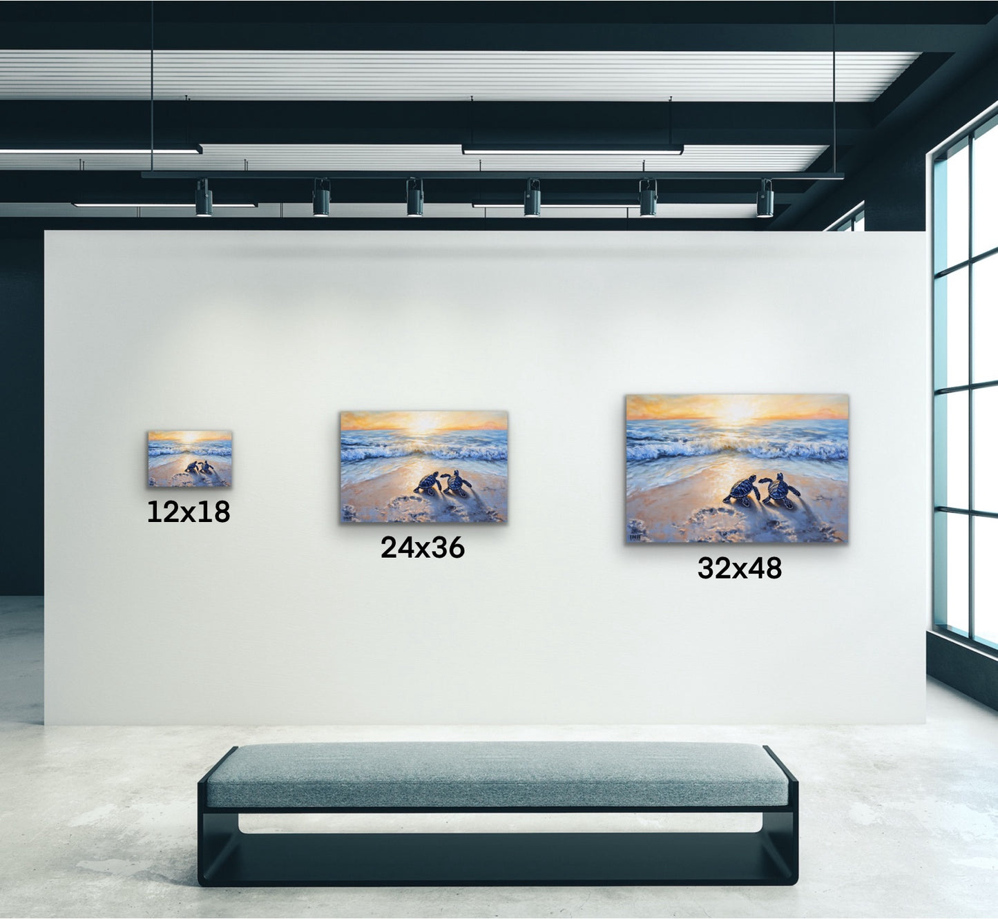 Baby Sea Turtles Canvas Wall Art
