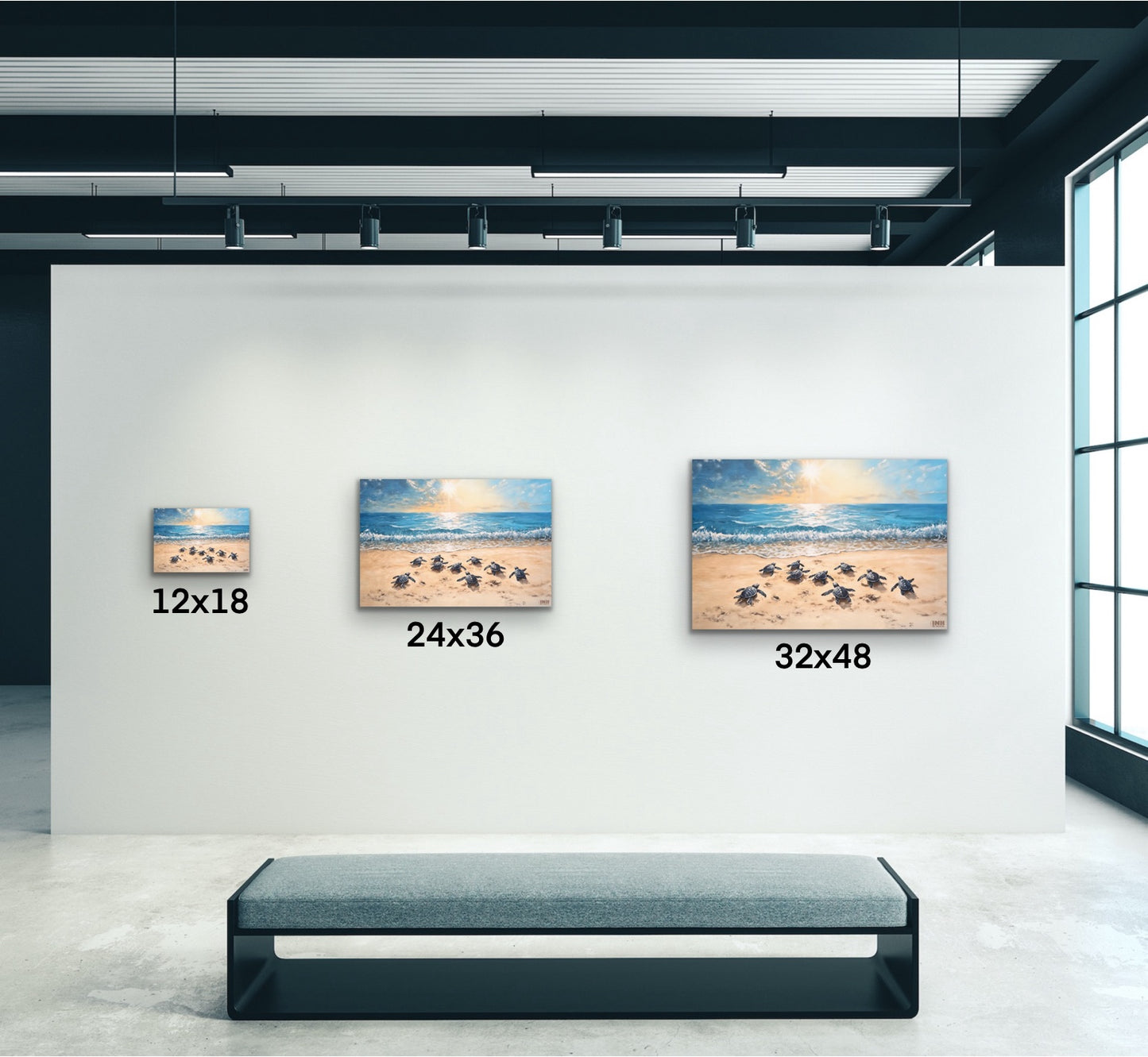 Sea Turtle Journey Canvas Wall Art