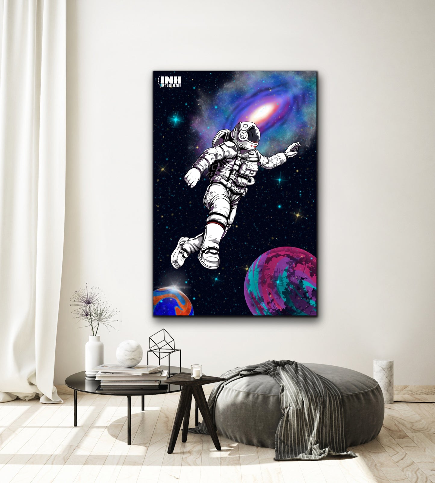 Cosmic Explorer Astronaut Canvas Wall Art