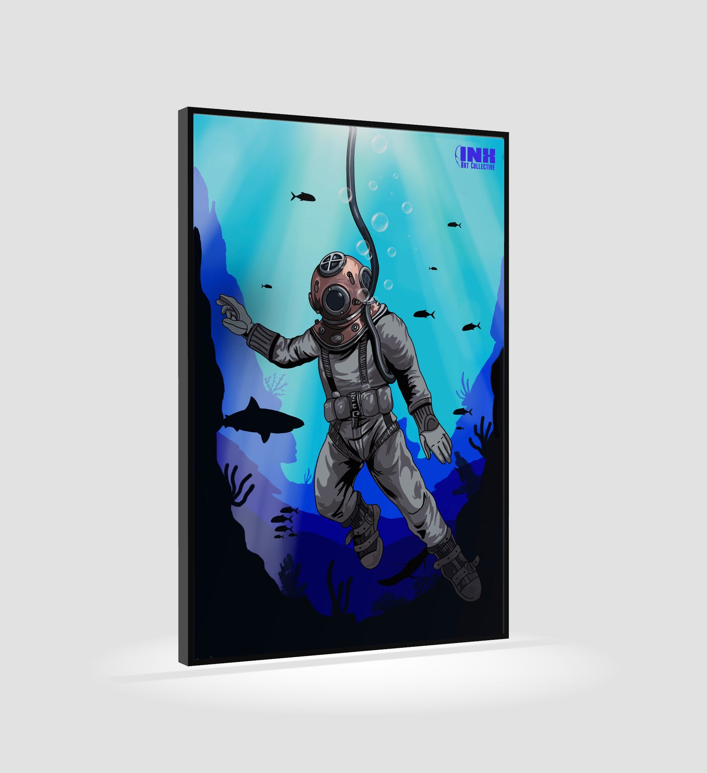 Deep Sea Diver Canvas Wall Art