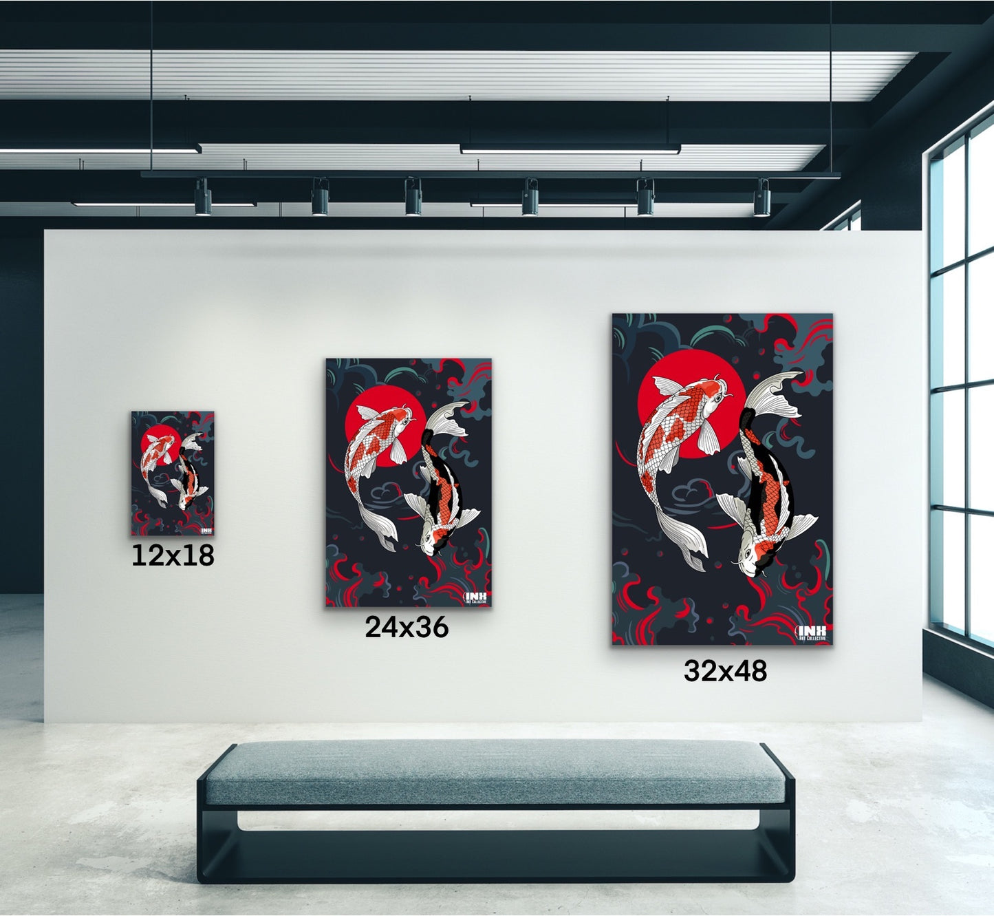 Koi Fish Canvas Wall Art