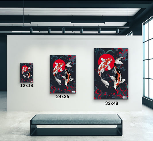 Koi Fish Canvas Wall Art