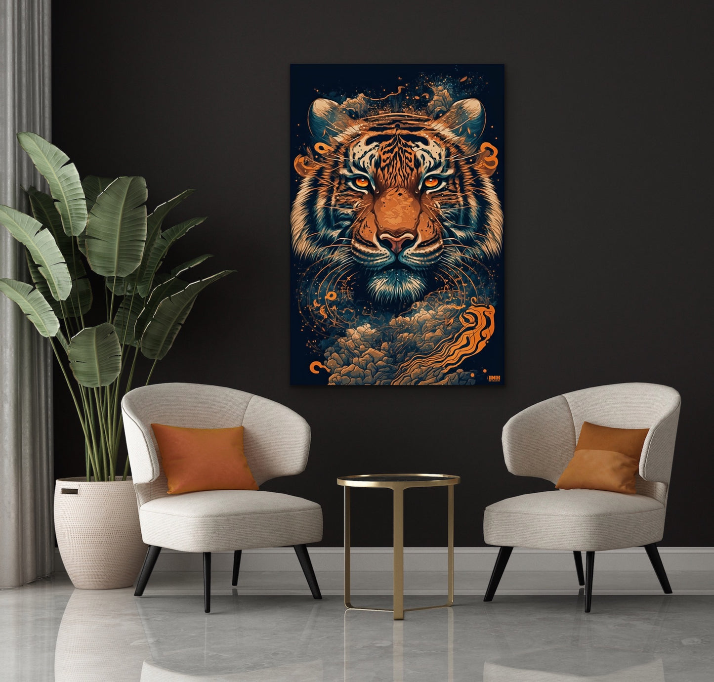 Fierce Tiger Canvas Wall Art