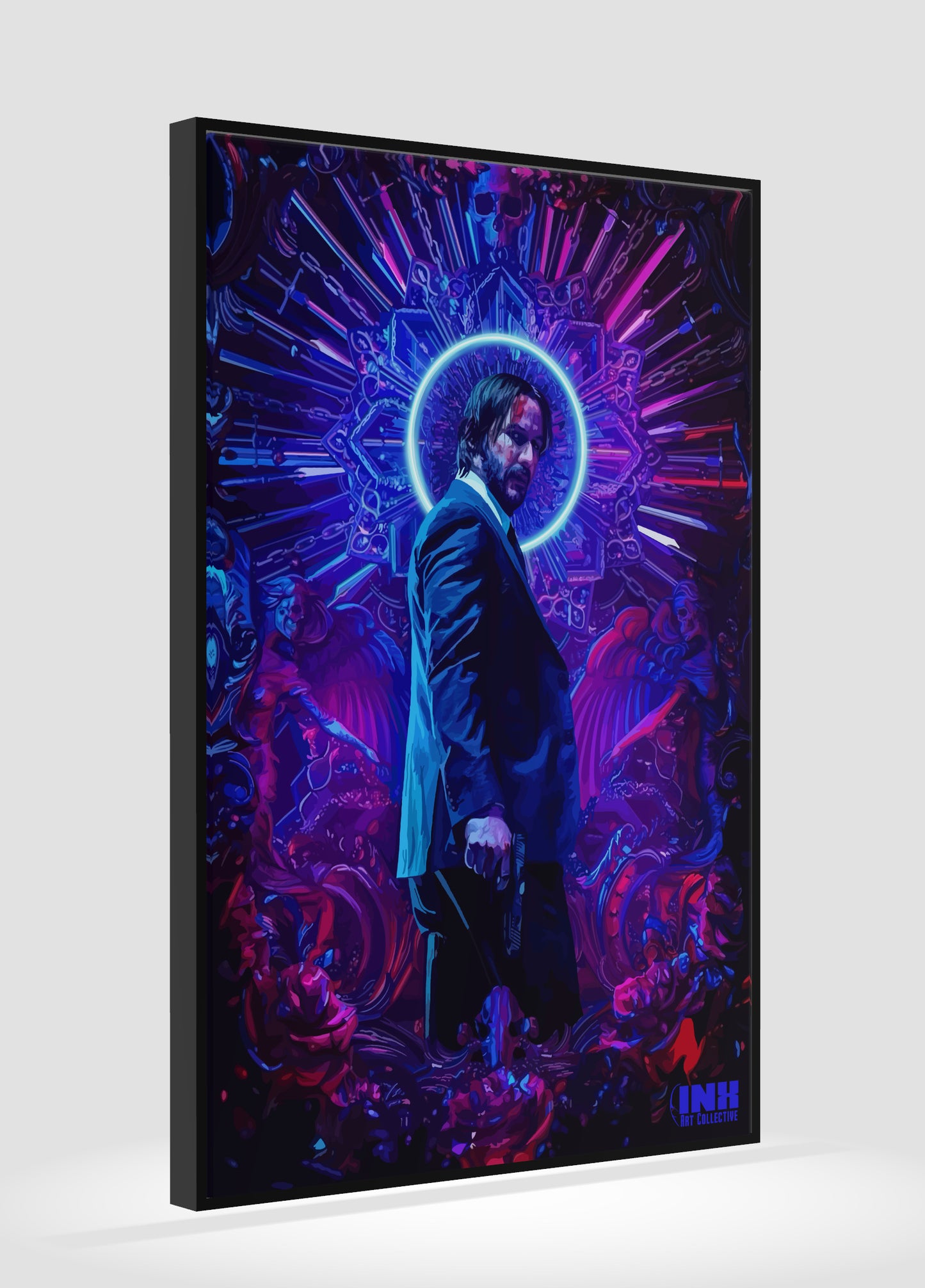 Neo-Noir Assassin Canvas Wall Art