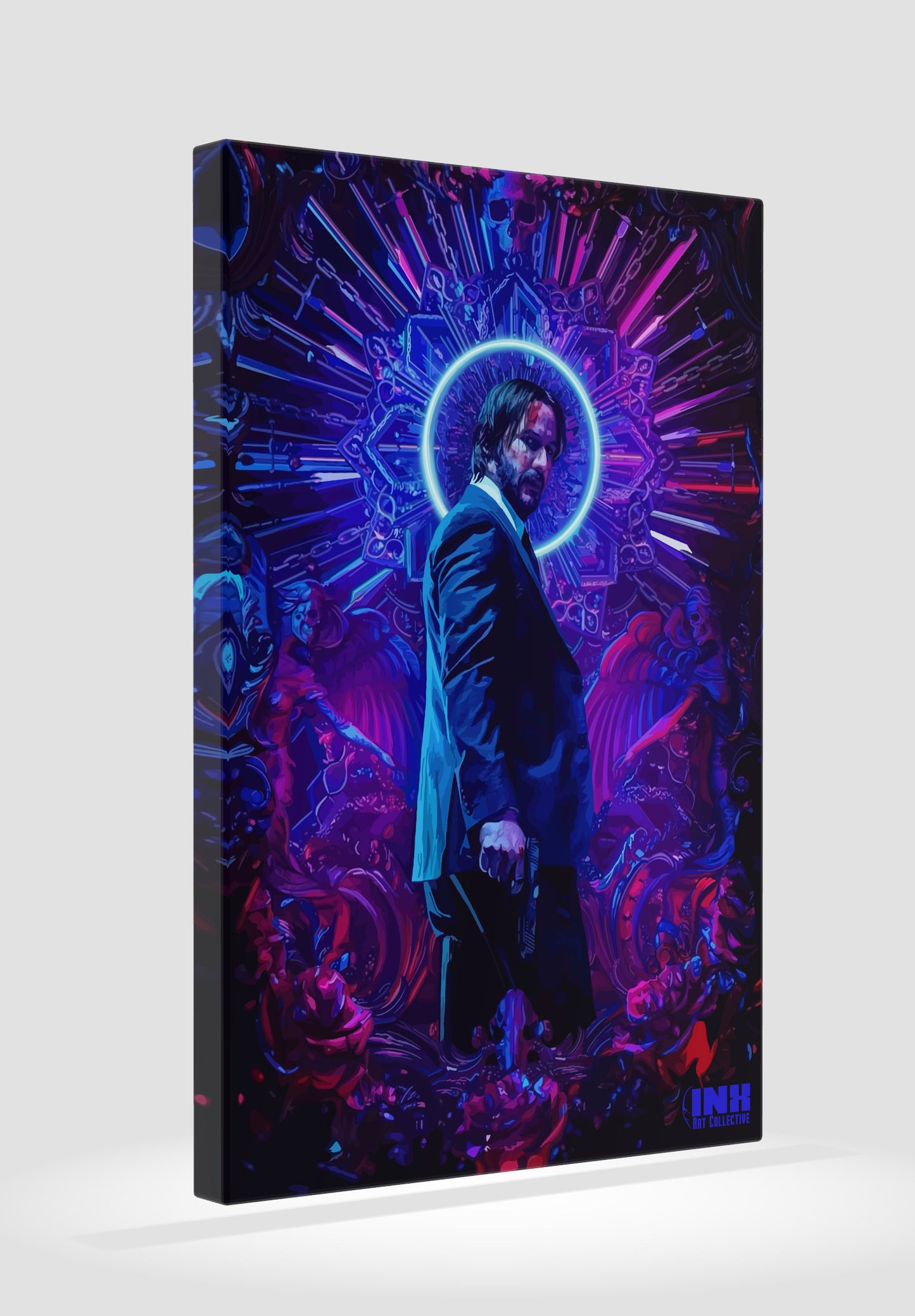 Neo-Noir Assassin Canvas Wall Art