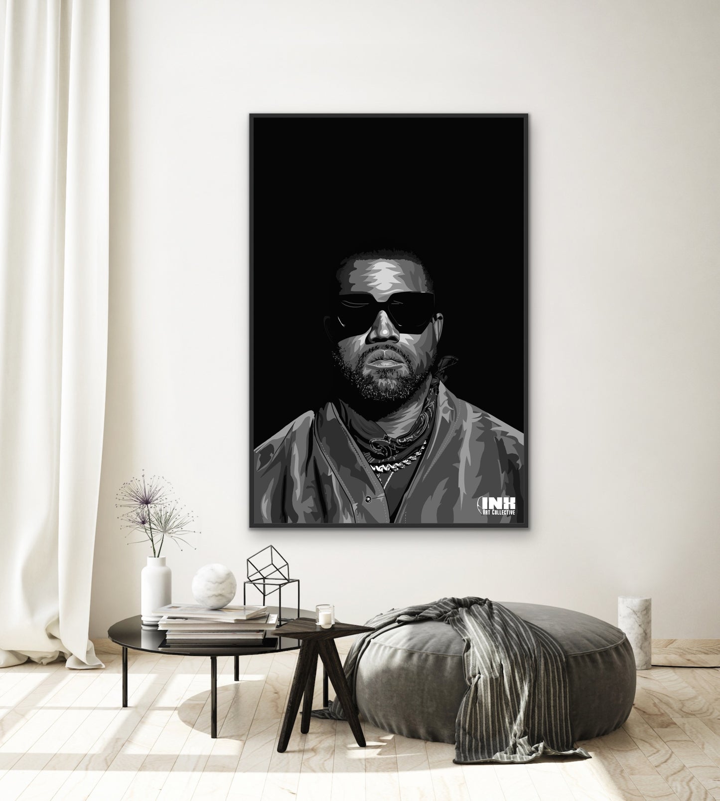 Monochrome Rap Canvas Wall Art