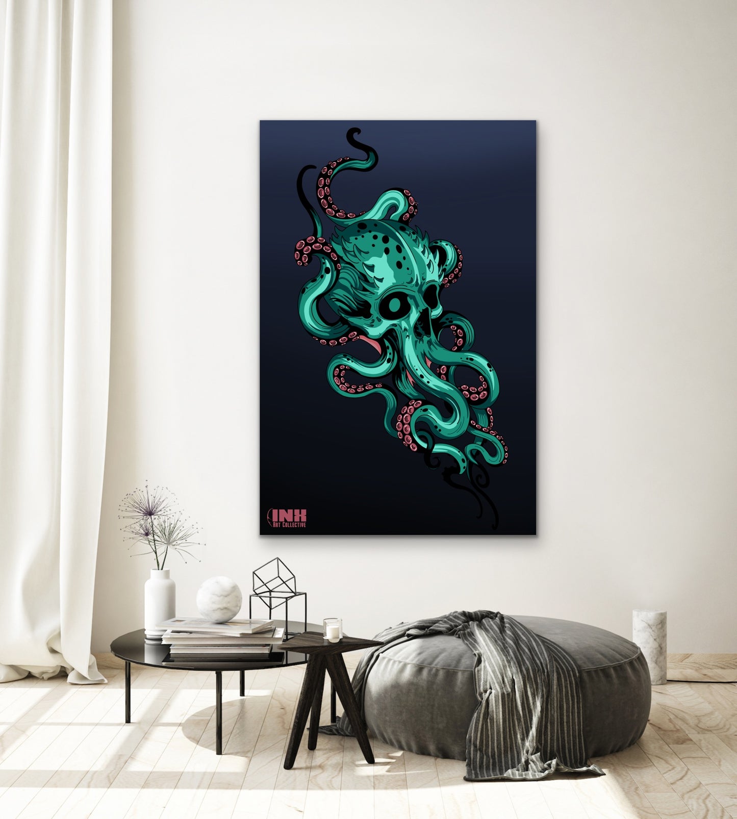 Cthulhu Skull Canvas Wall Art