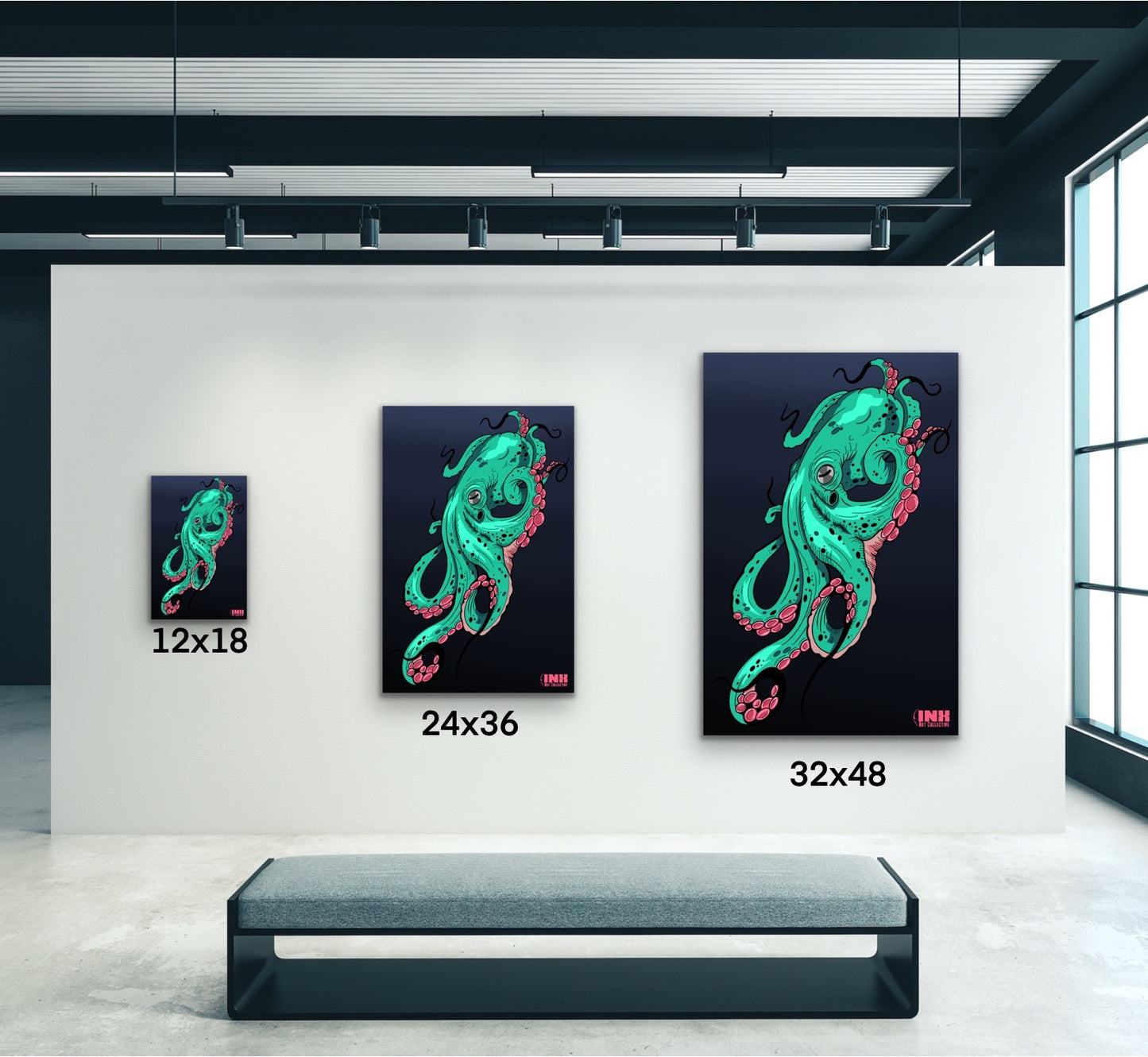 Deep Sea Octopus Canvas Wall Art