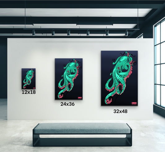 Deep Sea Octopus Canvas Wall Art