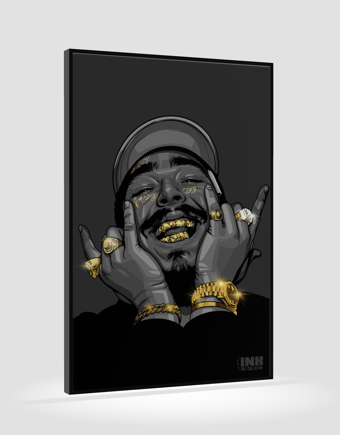Tattooed Smile Canvas Wall Art