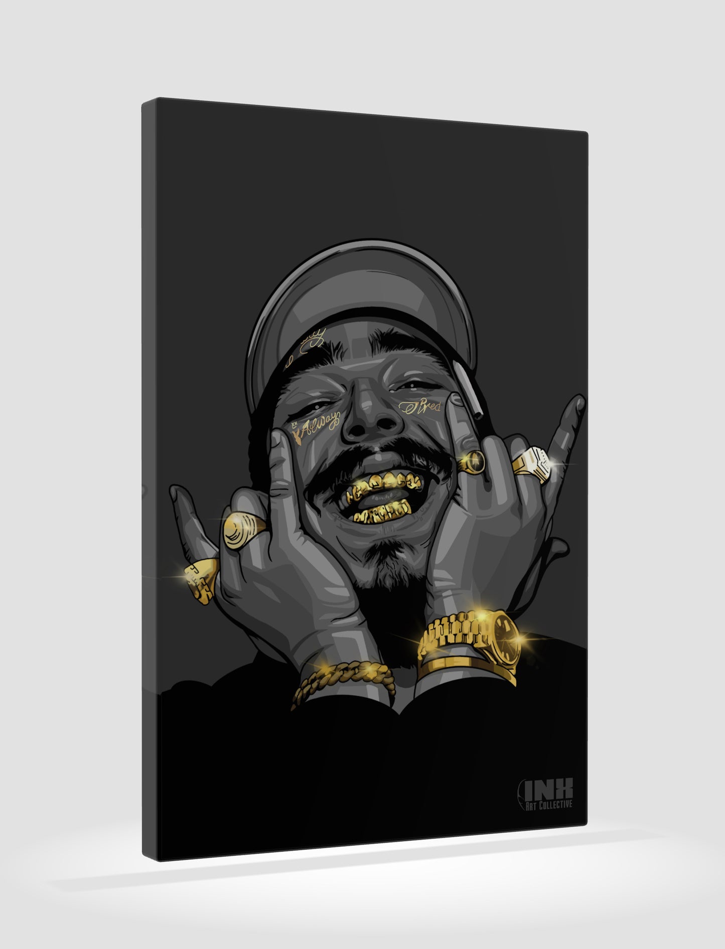 Tattooed Smile Canvas Wall Art