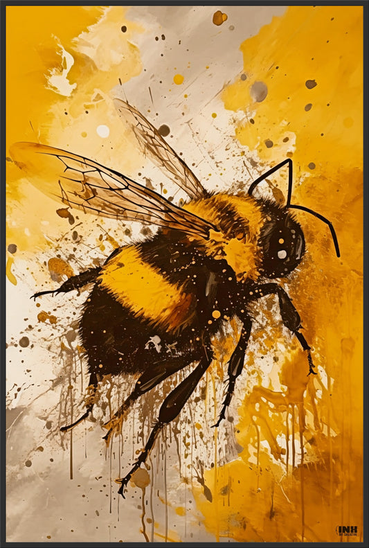 Abstract Bumblebee Canvas Wall Art