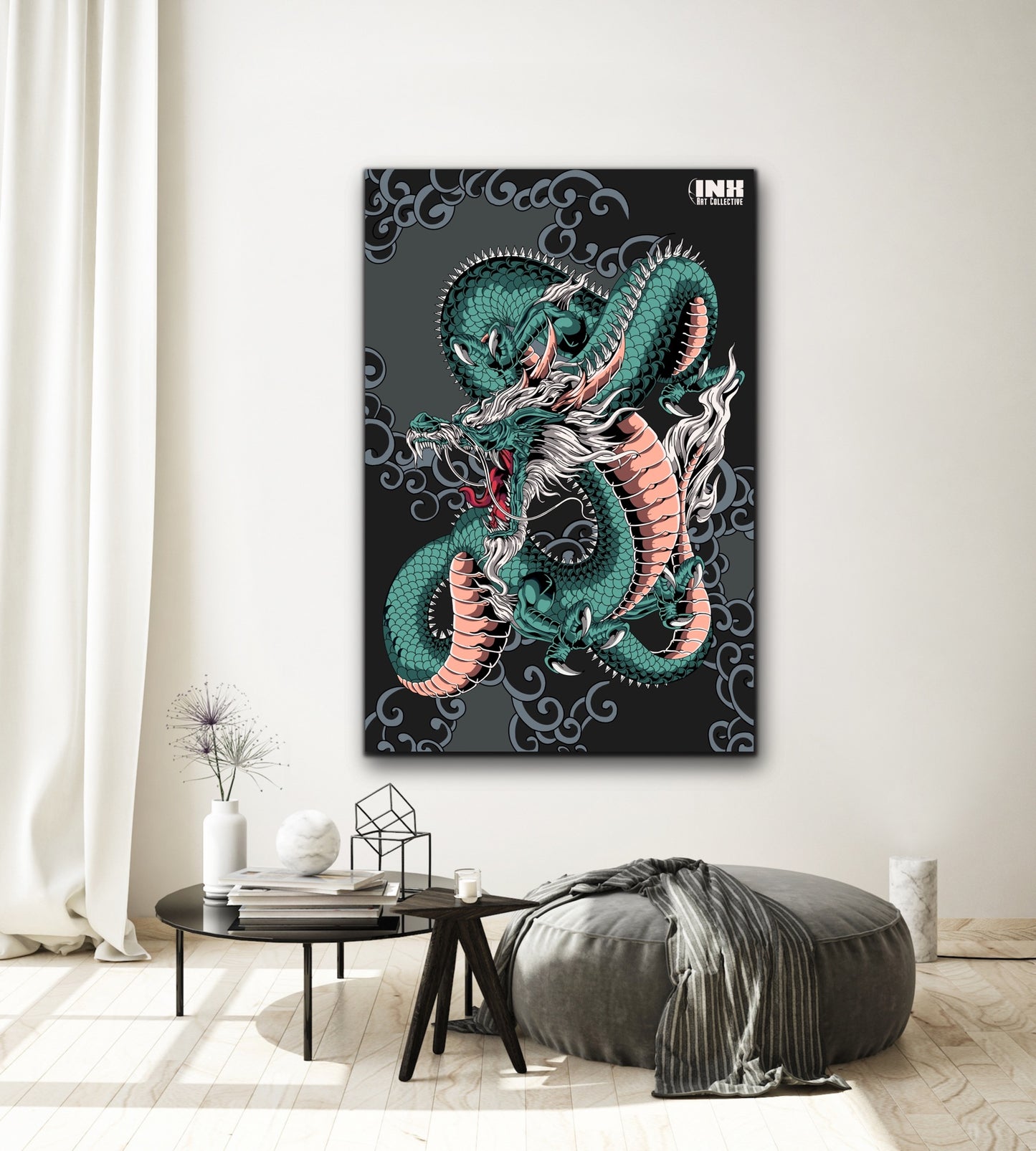 Mythical Dragon Canvas Wall Art