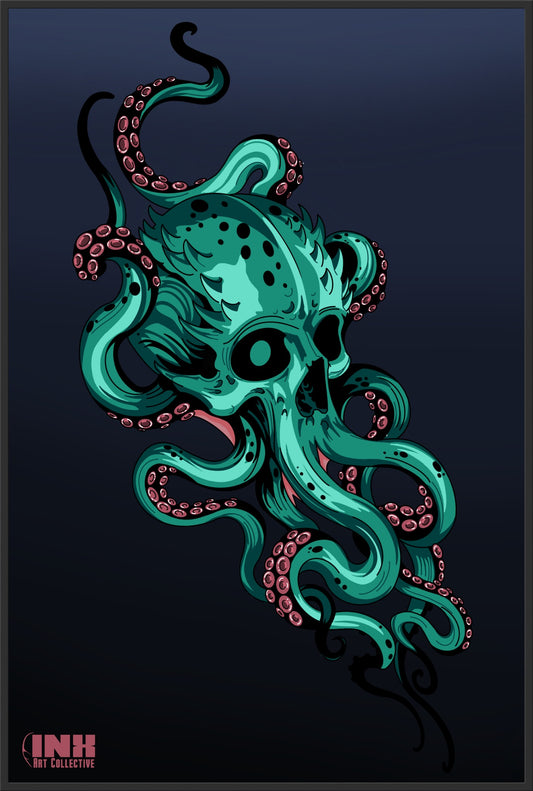 Cthulhu Skull Canvas Wall Art