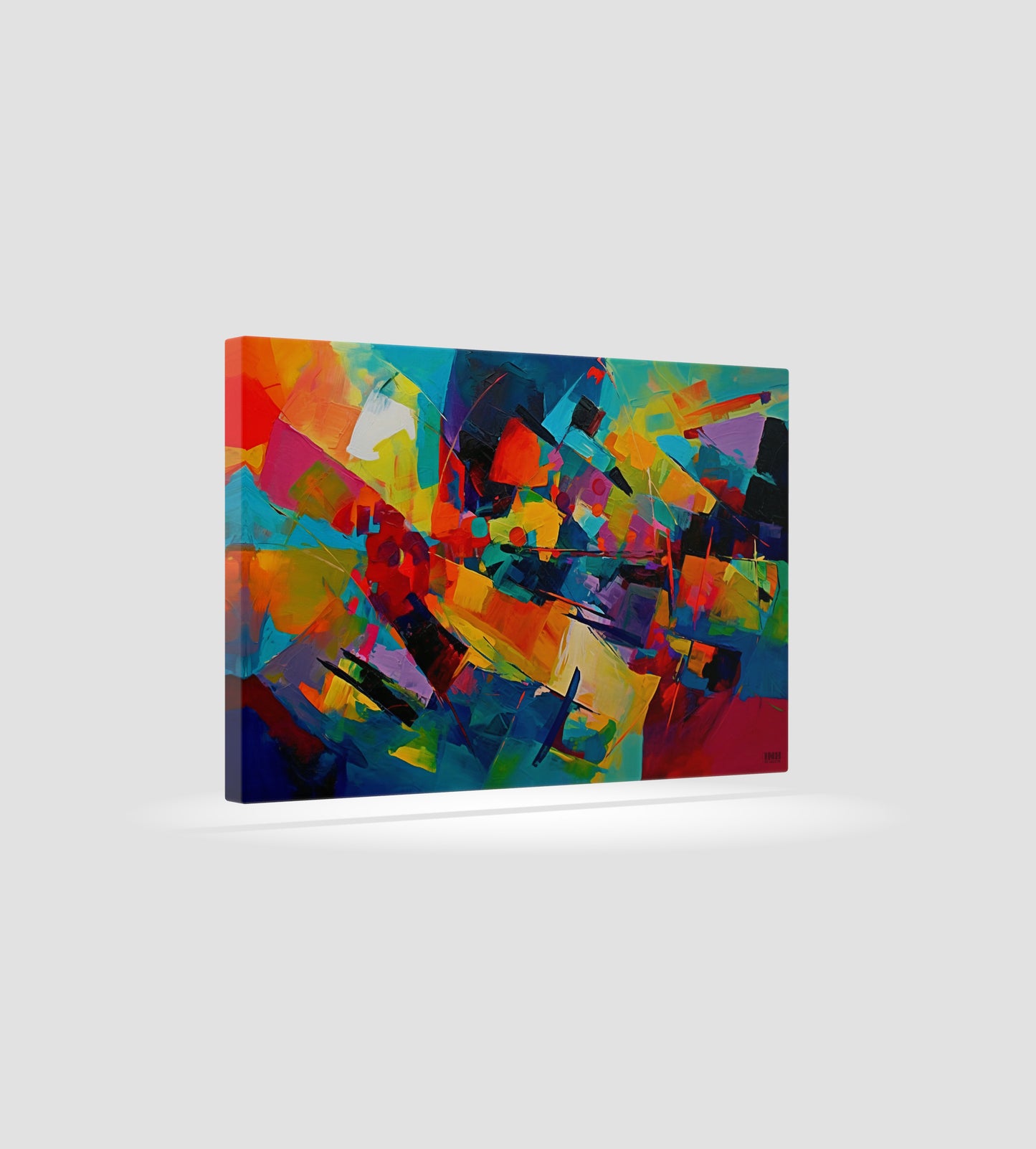 Vibrant Chaos Abstract Canvas Wall Art