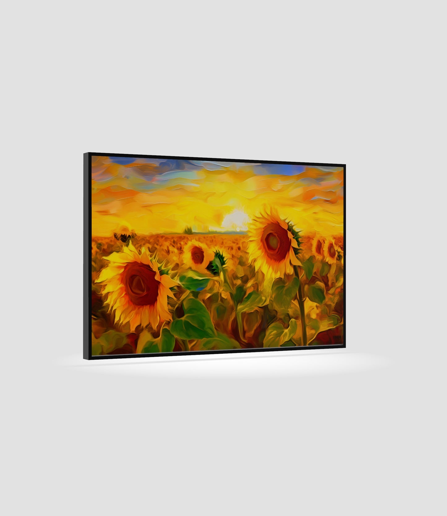 Golden Sunflower Field Canvas Wall Art