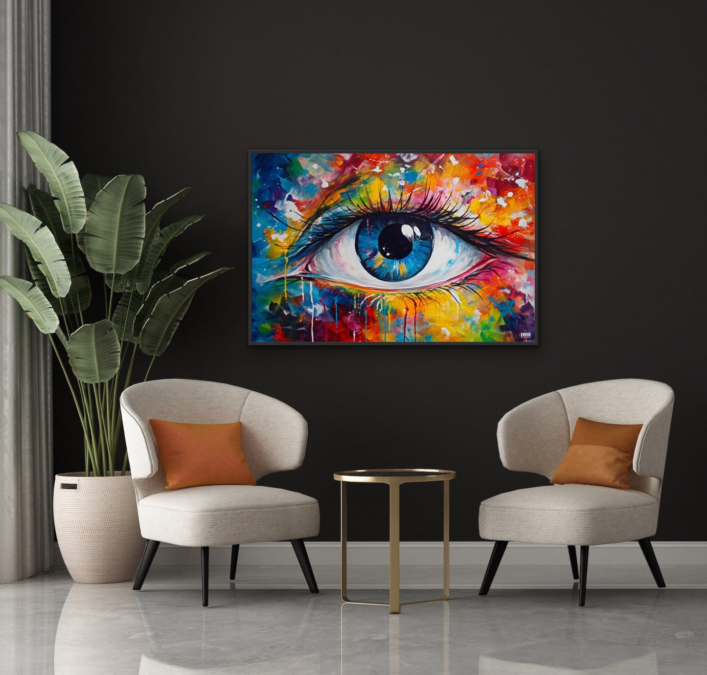Colorful Abstract Eye Canvas Wall Art