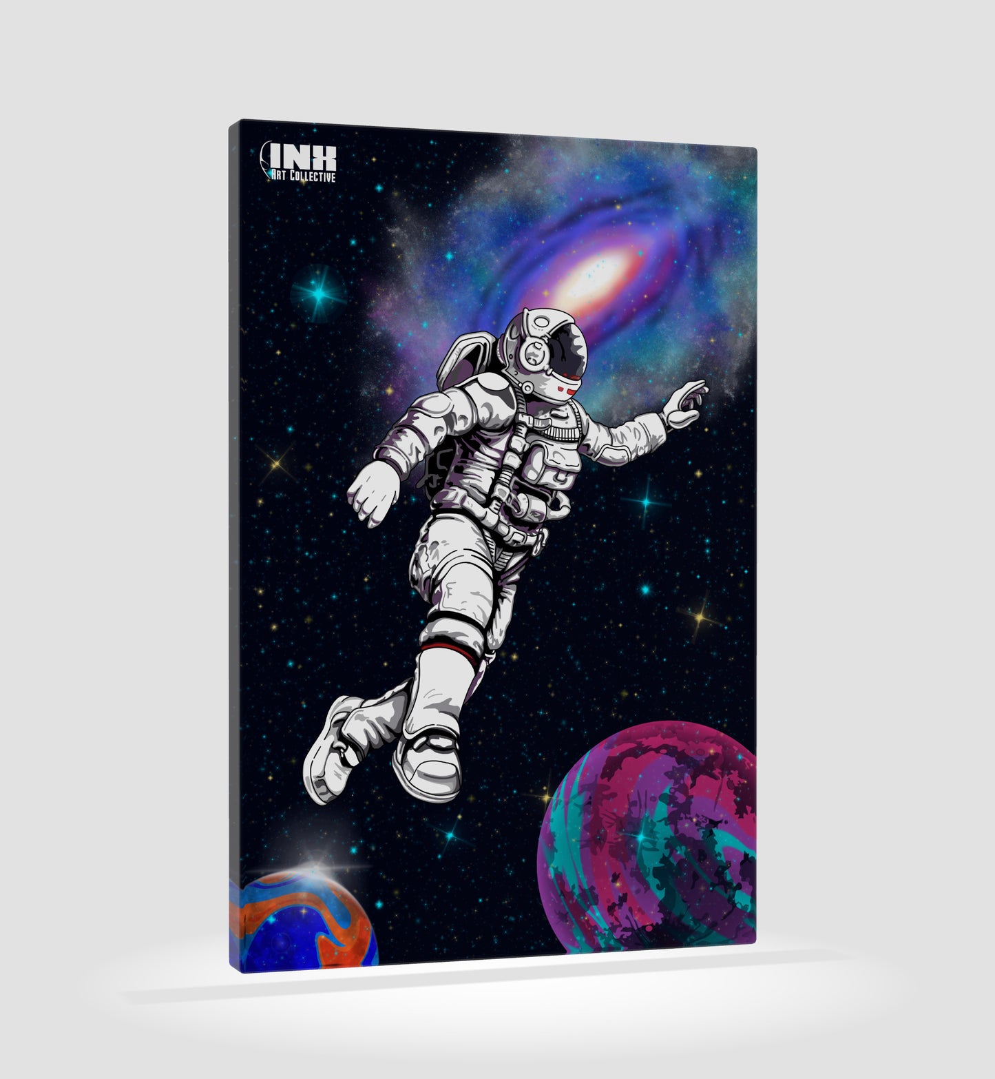 Cosmic Explorer Astronaut Canvas Wall Art