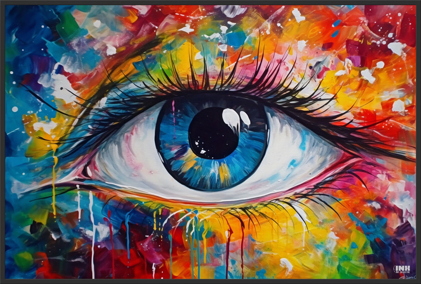 Colorful Abstract Eye Canvas Wall Art
